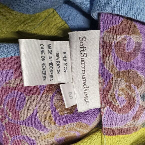 Soft surroundings color block batik kimono topper - Picture 3 of 8